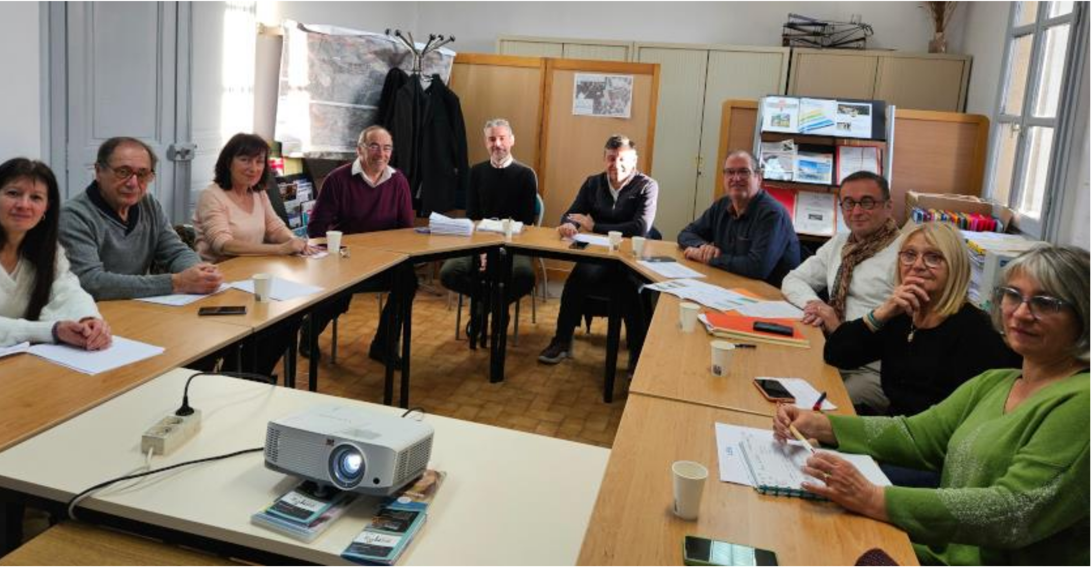 Une réunion avec les élus et le C.D.